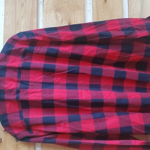 Chaps Icon Black Red Plaid Long Sleeve Casual Button‎ Down Sz. 3X Shirt Tunic - Picture 5 of 12